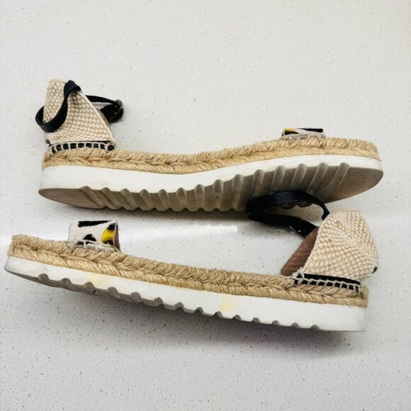 Pimientos Espadrille Calf Hair Genuiine Leather Animal Print Ankle Strap Sz 40 - Picture 13 of 13